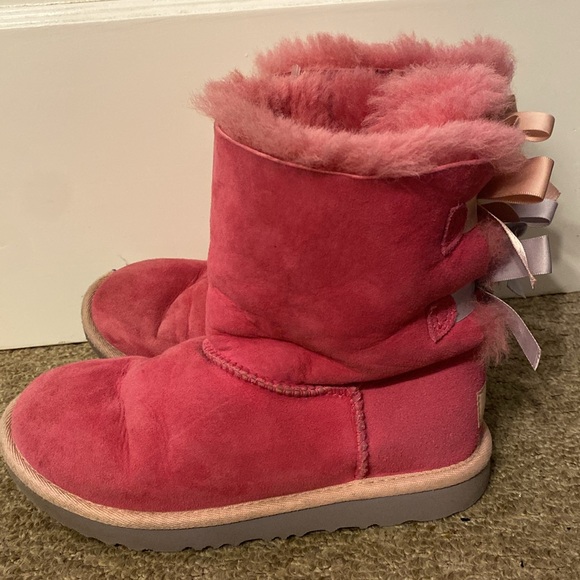 Ugg pink big bow boots toddler girls size 2 - Picture 2 of 9
